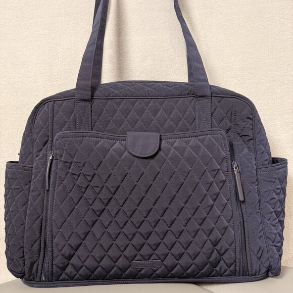 Vera Bradley Baby Bag Diaper Bag Changing Pad Classic Navy Excellent - Picture 1 of 7